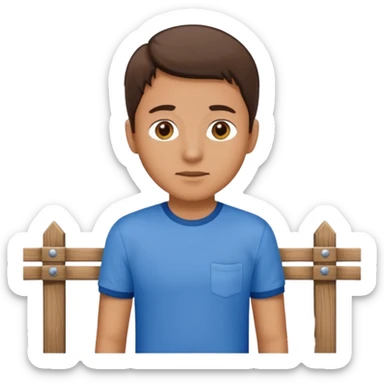 Looking over a fence  sticker