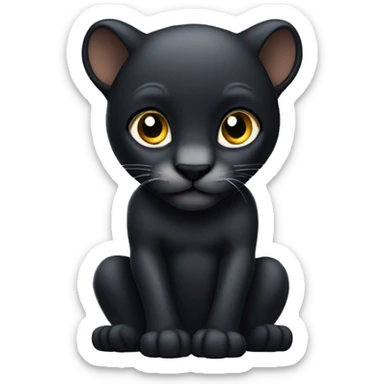 normal sitting panther sticker