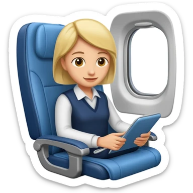 passanger in plane seat sticker