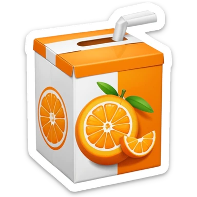 orange juice box sticker
