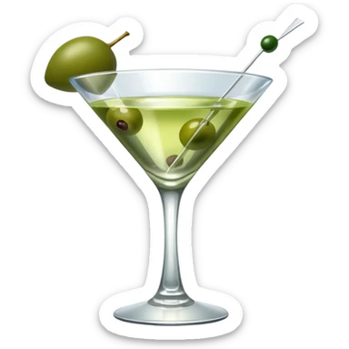 martini with olives sticker