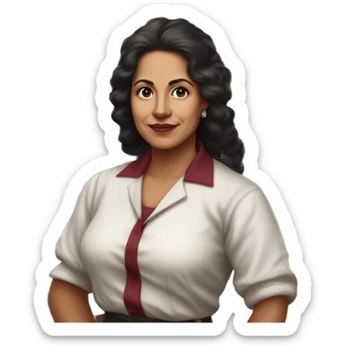 Julia Constancia de Burgos García was a Puerto Rican poet. As an advocate of Puerto Rican independence, she served  Puerto Rican Nationalist Party. young woman burgundy  sticker
