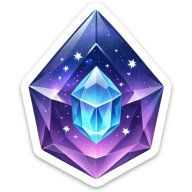 Galaxy within a crystal sticker