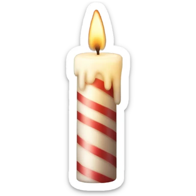 christmas candle sticker
