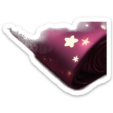 Dark nighttime stars Bohemian hippie fairy tie die flowers maroon iridescent holographic  sticker