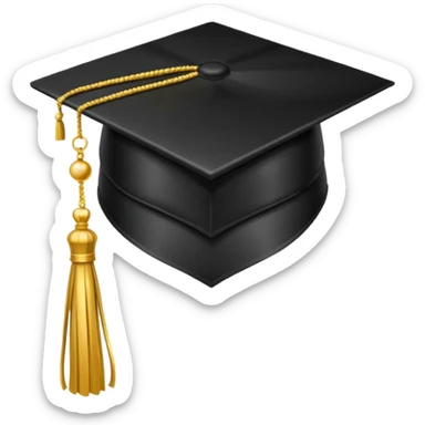 educational project, graduation cap sticker