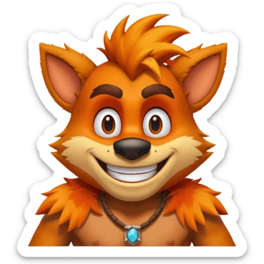 friendly crash bandicoot sticker