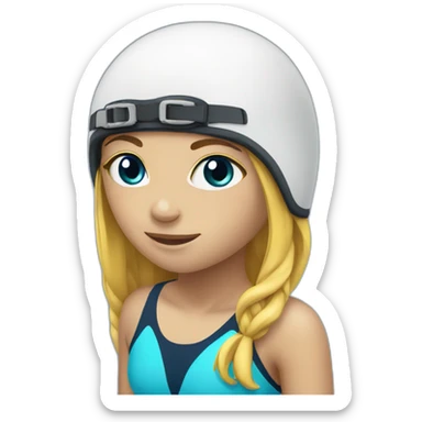 girl swimmer sticker