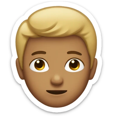 boy closed eyes fingers on temples sticker