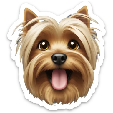 yorkshire terrier smiling sticker
