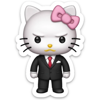Mafia boss hello kitty sticker
