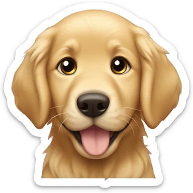 A golden retriever puppy saying “buy me Matthew” sticker