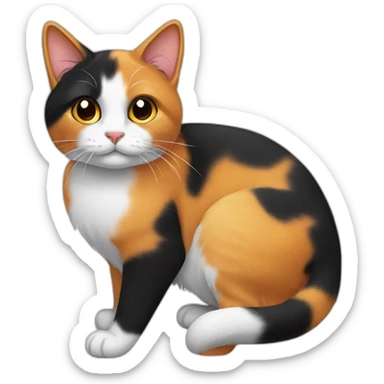 calico cat sticker