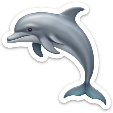 Delfino realistico di lato sticker