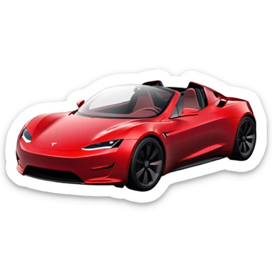Tesla Roadster - Tesla (Model Year: 2020) (Iconic colour: Dark Red) sticker