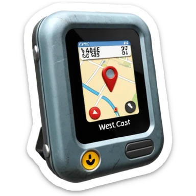 gps locater on west coast nz terrain sticker