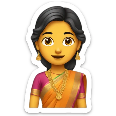 Gujarati girl sticker