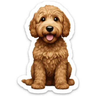 mini goldendoodle brown sticker