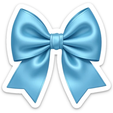 Light blue bow cartoonish sticker