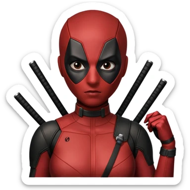 female deadpool from Deadpool & Wolverine movie sticker