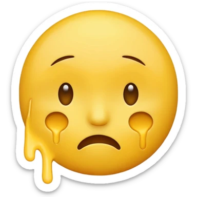 yellow emoji in pain sticker