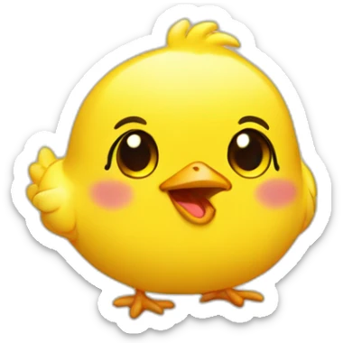 yellow-chick-smile-cute sticker