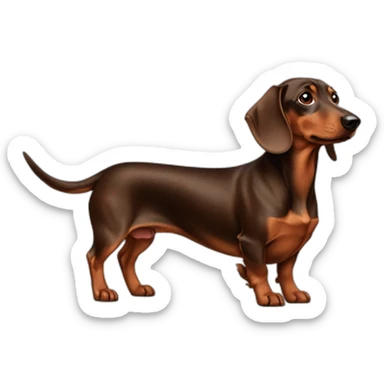 brown-dachshund sticker