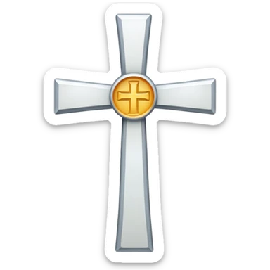 white cross with design sticker