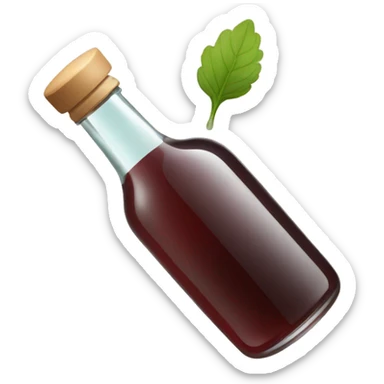 bottle of vinegar and a spoon sticker