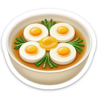 Make an emoji of tteokguk, a traditional Korean food. sticker