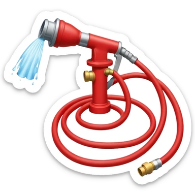 Working fire hose sticker