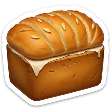 bread loaf taking a nap sticker