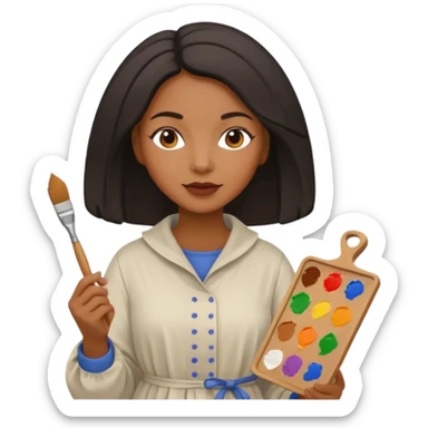 Ceramic Painter black woman sticker