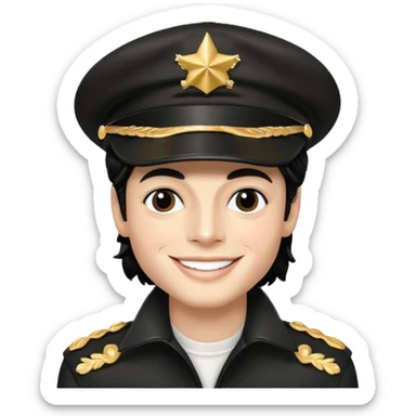 michael jackson with cap  sticker