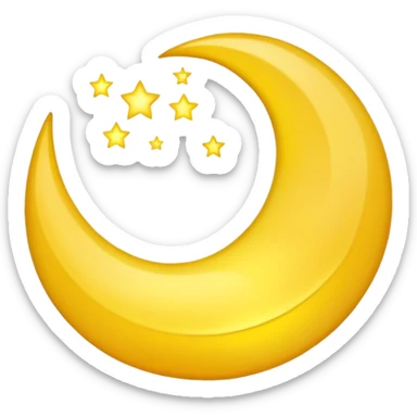 Crescent moon sticker