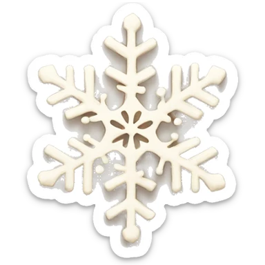 Beautiful beige snowflake sticker