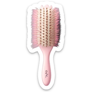  Vintage rococo pale pink hair brush sticker