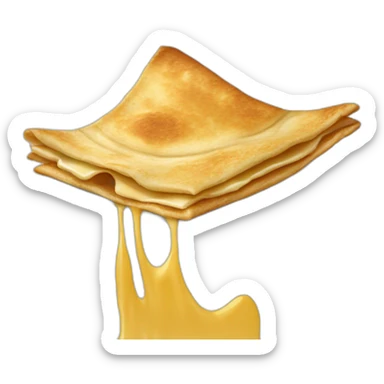 Laissez la crêpe cuire d'un côté avant de la retourner. sticker