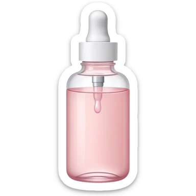 Pale pink serum bottle with white top sticker