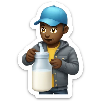 designer pumping milk overworked underpaid sticker