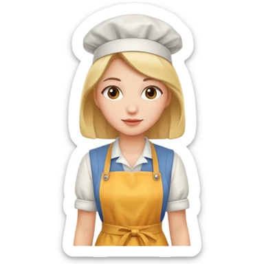 woman with apron sticker