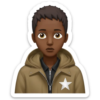 Absolutely emaciated Somali wearing trapstar coat sticker