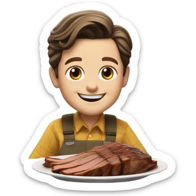 George cooper from young Sheldon eating brisket  sticker