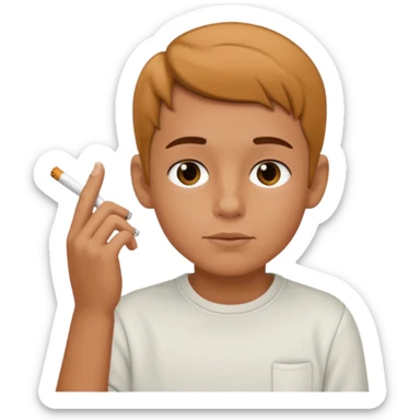 A kid smoking sticker
