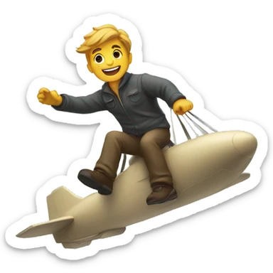 Man Flying in sky sticker