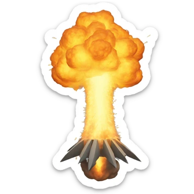 exploding vulcan sticker