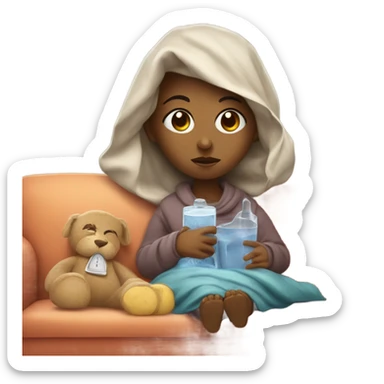 Daughter flu
 sticker