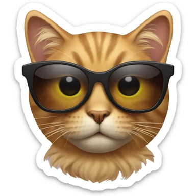 Cat with sunglasses sticker