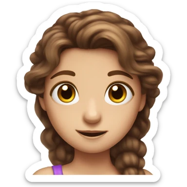 Fairy with timer bell wand and hazel eyes and brown hair sticker