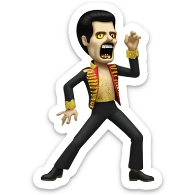 freddie mercury zombie dancing sticker